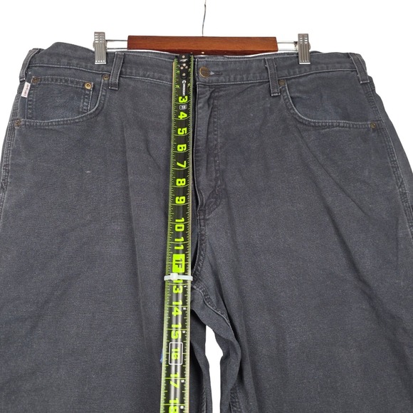 Carhartt B159 Canvas Carpenter Pants Mens 40x32 Black Loose Fit Workwear Utility - Picture 7 of 10